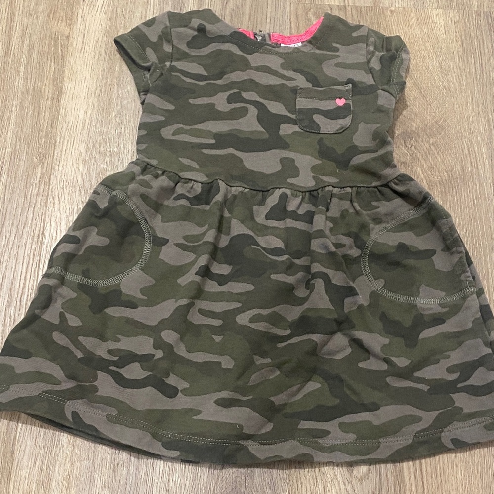 Carter's Green Camouflage Kids Dress